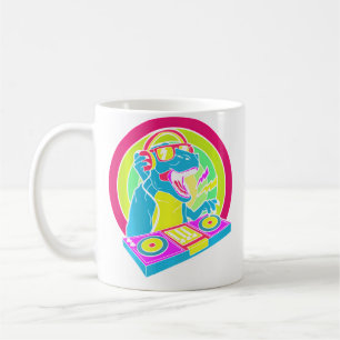 Taza De Café Festival de Música Edm Techno Rave Dinosaurio