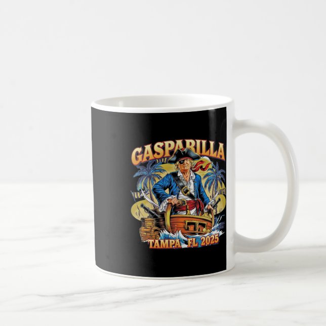 Taza De Café Festival de Piratas Trump Gasparilla Tampa Fl 2025 (Derecha)