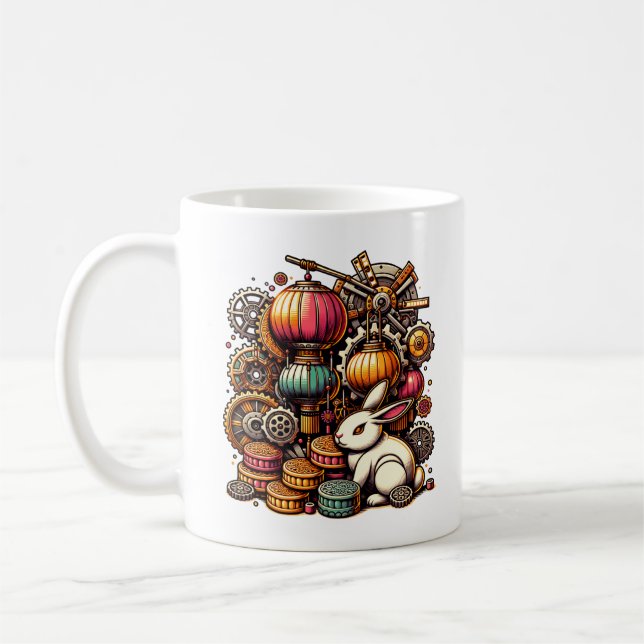 Taza De Café Festival Steampunk de mediados de otoño (Izquierda)