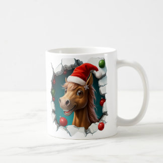 Taza De Café Festive Christmas Featuring Cheerful Horse Design