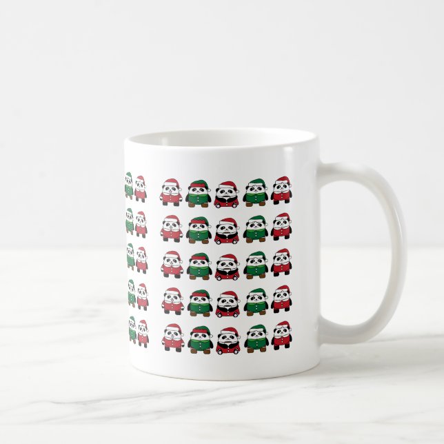 Taza De Café Festive Christmas Pattern – Seamless Holiday Icons (Derecha)