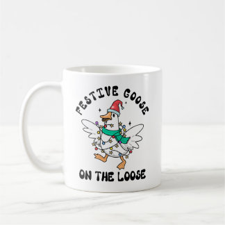 Taza De Café Festive Goose on the Loose Christmas