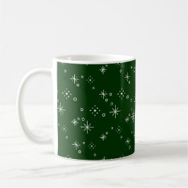 Taza De Café Festive Green and White Holiday Christmas