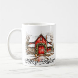 Taza De Café Festive Happy Holidays Country House