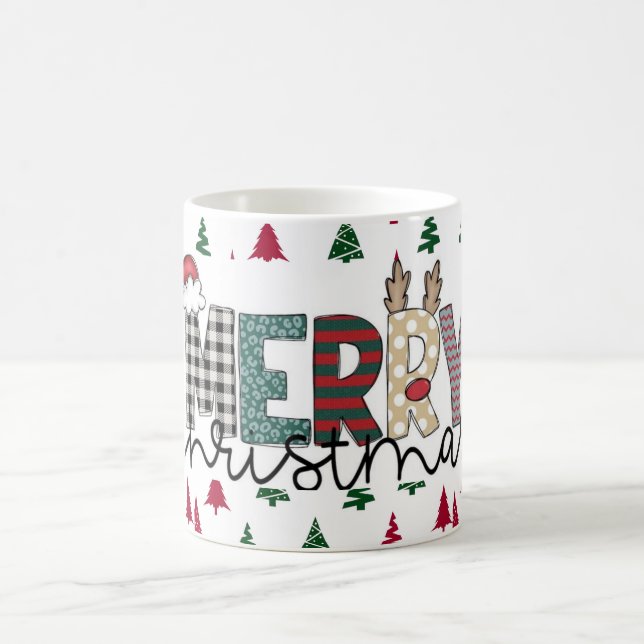 Taza De Café Festive "MERRY Christmas" Pattern Mug  (Centro)