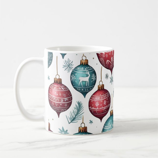 Taza De Café Festive ornament pattern (Izquierda)