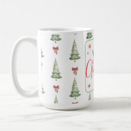 Taza De Café Festive Red Green Merry Christmas Mug