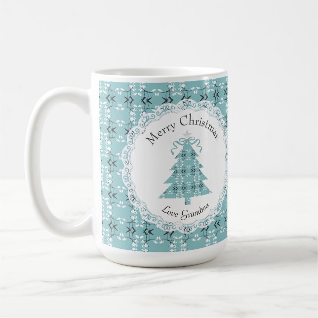 Taza De Café Festive Royal Botanical Robin's Egg Blue Tree  (Izquierda)