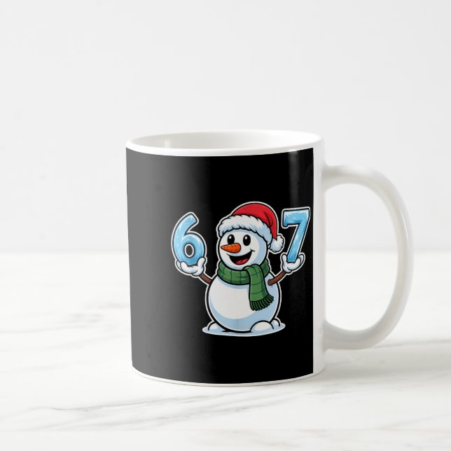 Taza De Café Festive Snowman Christmas Winter Cheer 67 Number  (Derecha)