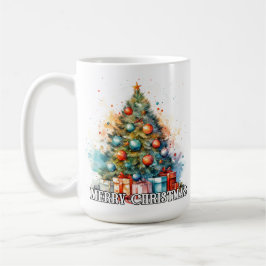 Taza De Café Festive Whimsical Merry Christmas Tree