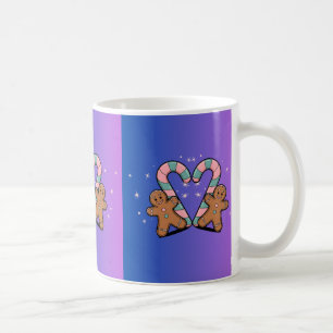 Taza De Café Festividad Candy Cane & Gingerbread