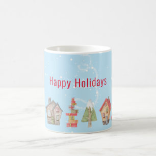 Taza De Café Festividad caprichosa de la calle de invierno