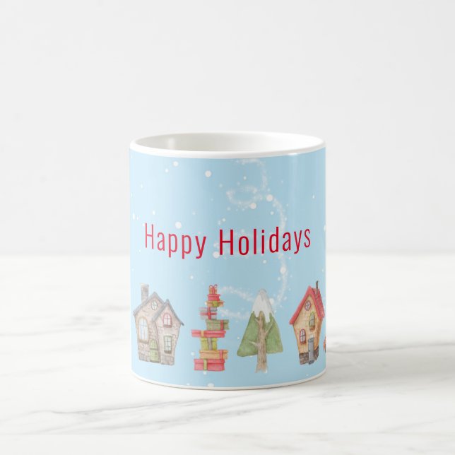 Taza De Café Festividad caprichosa de la calle de invierno (Centro)