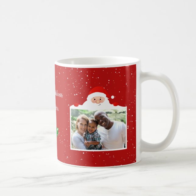 Taza De Café Festividad de Cheeky Santa - Foto Personalizado -  (Derecha)