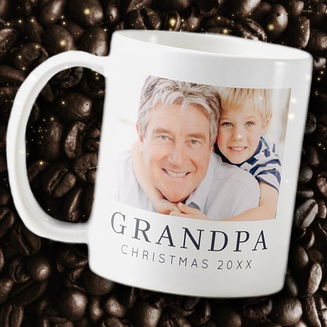 Taza De Café Festividad de foto del abuelo, Personalizado de Mo (Subido por el creador)