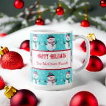 Festividad de invierno: Navidades de snowmen azule