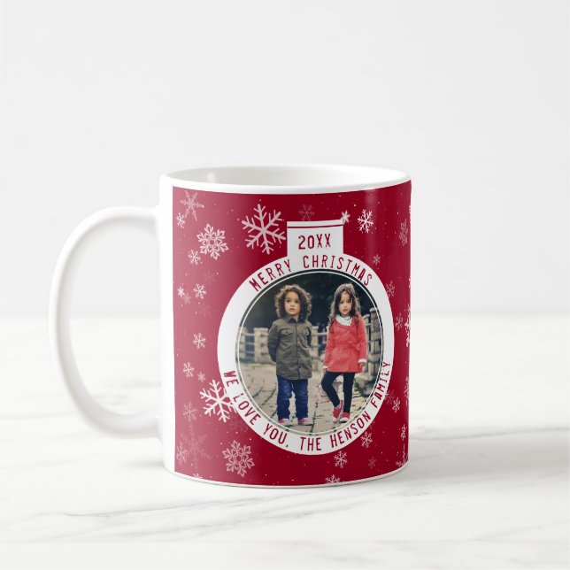 Taza De Café Festividad de la Nochebuena de Feliz Navidad (Izquierda)