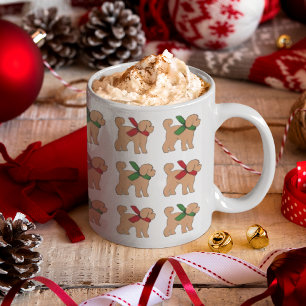 Taza De Café Festividad de los Navidades de perro con pipa de p