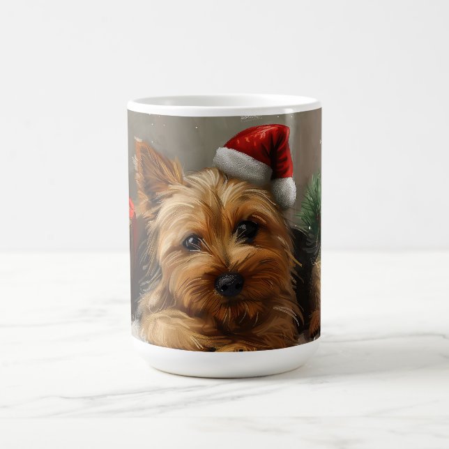 Taza De Café Festividad de los Navidades de perro de Australia (Centro)