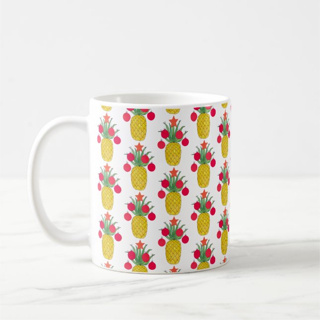 Taza De Café Festividad de los Navidades de piña (Izquierda)