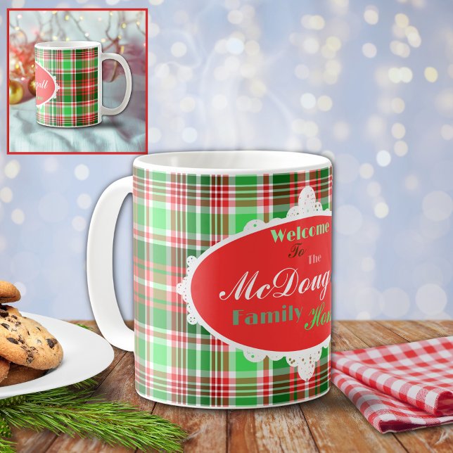 Taza De Café Festividad de Navidades blancos verde rojo persona (Subido por el creador)