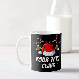 Taza De Café Festividad de Navidades de Santa Hat con texto per