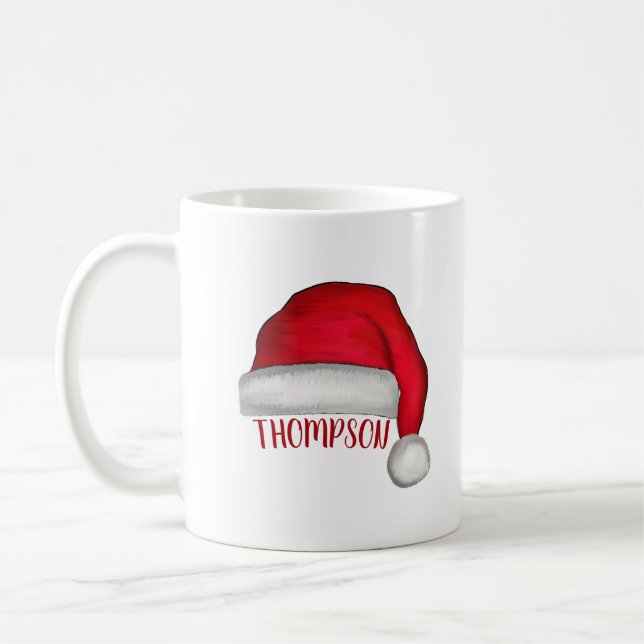 Taza De Café Festividad de Navidades divertidos de Red Santa Ha (Izquierda)