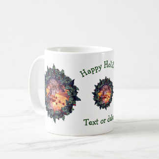 Taza De Café Festividad de Navidades personalizados de Holly Wr