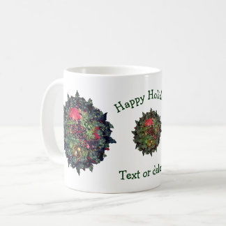 Taza De Café Festividad de Navidades personalizados de la coron