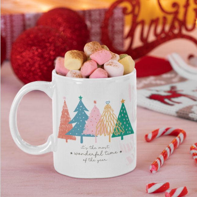 Taza De Café Festividad del árbol de navidad más maravillosa (Subido por el creador)