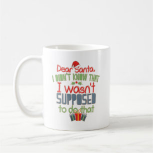 Taza De Café Festividad divertida: Querida Novedad de Santa Nav
