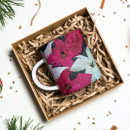 Taza De Café Festividad Festividad Poinsettias Floral