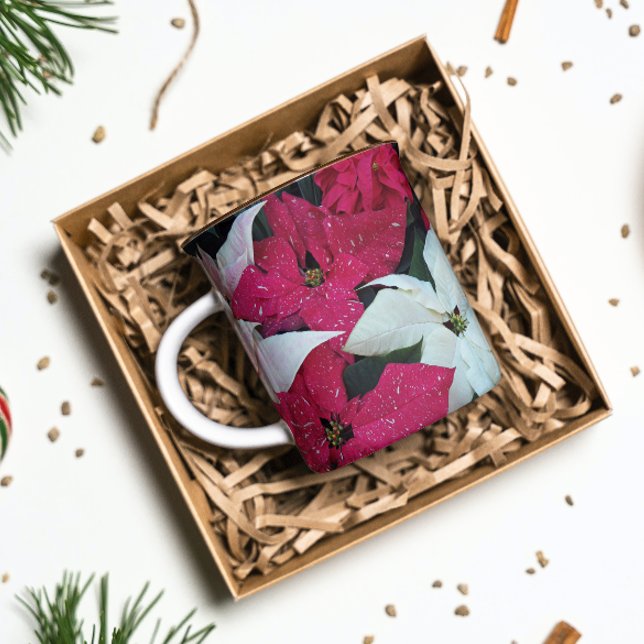 Taza De Café Festividad Festividad Poinsettias Floral (In Situ Holidays)