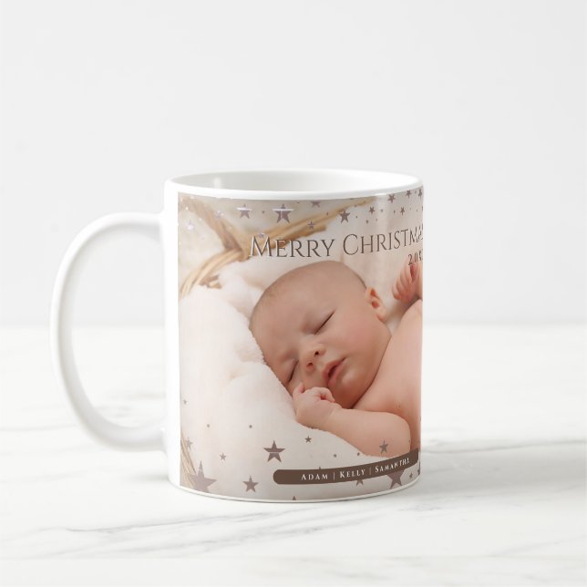 Taza De Café Festividad fotográfica personalizada de Navidades  (Izquierda)