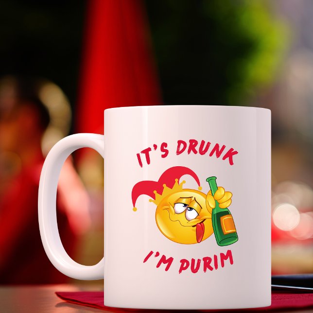 Taza De Café Festividad judía divertida es ebria, soy Purim Mug (Subido por el creador)