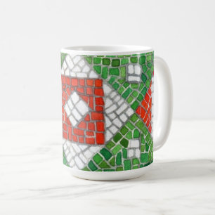 Taza De Café FESTIVIDAD MOSAIC Tall White Mug