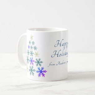 Taza De Café Festividad navideña con copo de nieve
