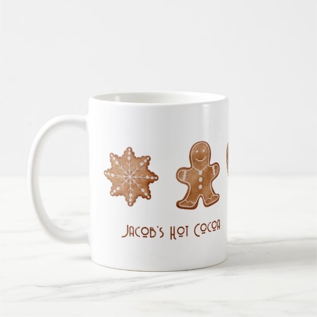 Taza De Café Festividad personalizada de los Navidades de pan d (Izquierda)