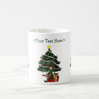 Taza De Café Festividad personalizada del árbol de Navidad Elf