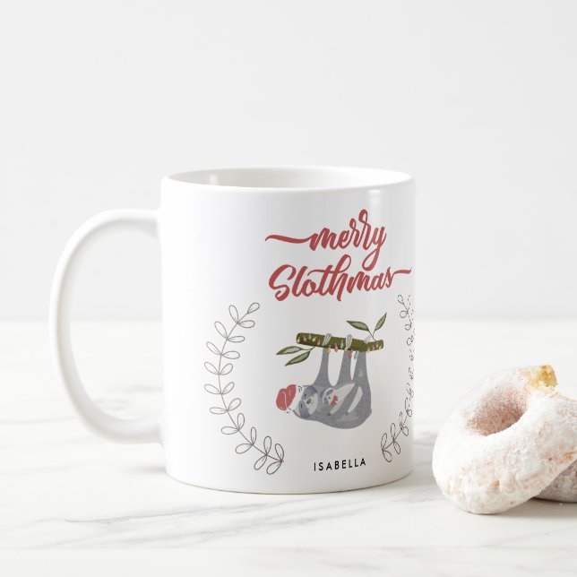 Taza De Café Festividad personalizada inspirada en la eslósfera (Con donut)