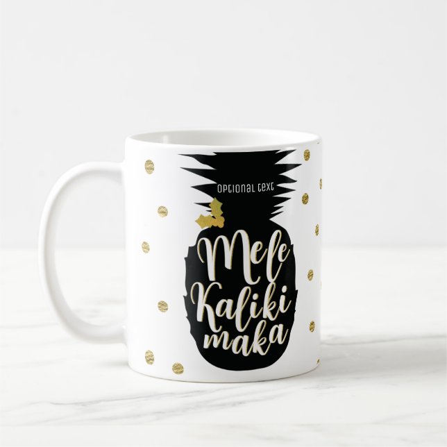 Taza De Café Festividad Personalizado de los Navidades de piña  (Izquierda)