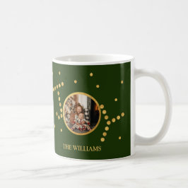 Taza De Café Festividad personalizado de Navidades verdes de or