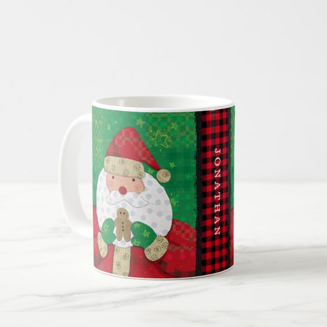 Taza De Café Festividades agrícolas de los navidades Santa y Gi (Anverso izquierdo)