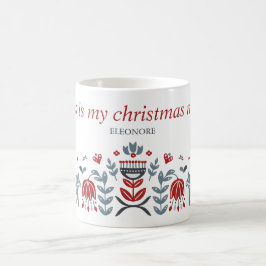 Taza De Café Festividades de los Navidades de caballos de Arte 