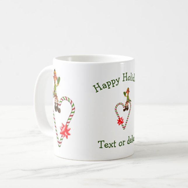 Taza De Café Festividades de los Navidades de Candy Cane (Anverso izquierdo)