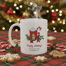 Taza De Café Festividades del Personalizado de los Navidades de