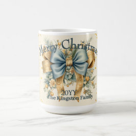 Taza De Café Festividades navideñas con feriado de Bow Merry