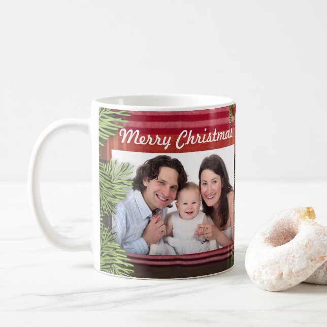 Taza De Café Festividades navideñas navideñas navideñas persona (Con donut)