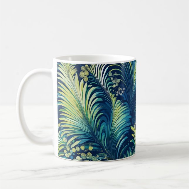 Taza De Café Feuilles tropicales exotiques 🌿 (Izquierda)