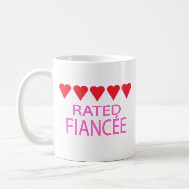 Taza De Café Fiancée de cinco corazones (Izquierda)
